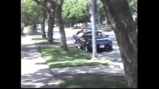 Lusty cop on the beat Tanner Reeves invited Muscle Mary Cort Stevens to highjack him and got his ass polished with Cort’s big pecker in his backyard