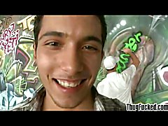 Thug gets ready to recieve white cocks