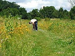 showing my naked body outdoors