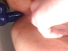 11 inch blue wall dildo