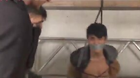 Military guys tie up teens