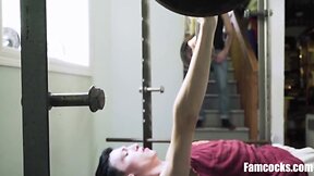 Pounding stepbro in the gym