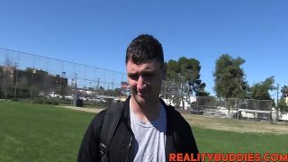 Straight Damien gets barebacked hard