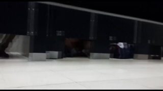 Compilation of gay sex, blowjobs, and masturbation in a public toilet