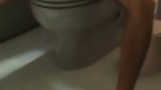 Cum in toilet