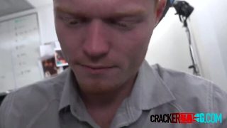 Gay redhead takes directors massive darky dick for some cash